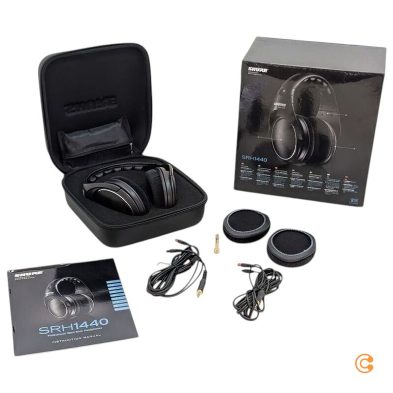 Shure SRH1440 Over Ear Kopfhörer Headphone schwarz Velourskabel austauschbar - 42406199759