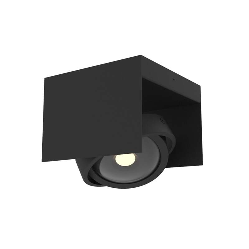 Megatron Deckenstrahler Cardano LED dimmbar schwarz 1-flammig Stahl 15x15cm - 4020856670307