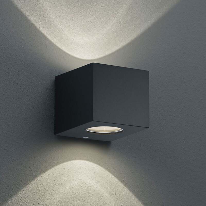 Reality Außenwandleuchte Cordoba LED Wandleuchte Gartenlampe schwarz IP44 10x9cm - 4017807411775