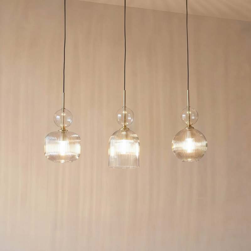 TK Lighting Hängelampe Sophia LED Pendelleuchte dimmbar schwarz grau 65cm - 5906135110421