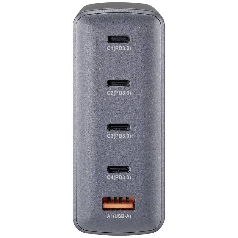 VOLTCRAFT UC-5ACX002 USB-Ladestation Tischladegerät Ladegerät Multistecker - 4064161291673