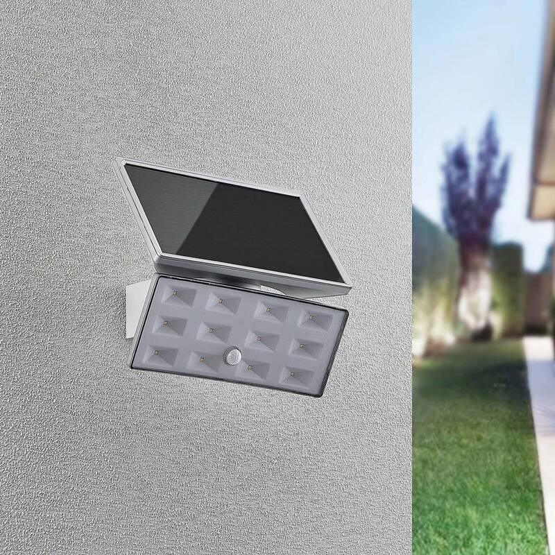 PRIOS LED Außenleuchte Wandleuchte silber weiß Bewegungsmelder wassergeschützt - 4251911712230