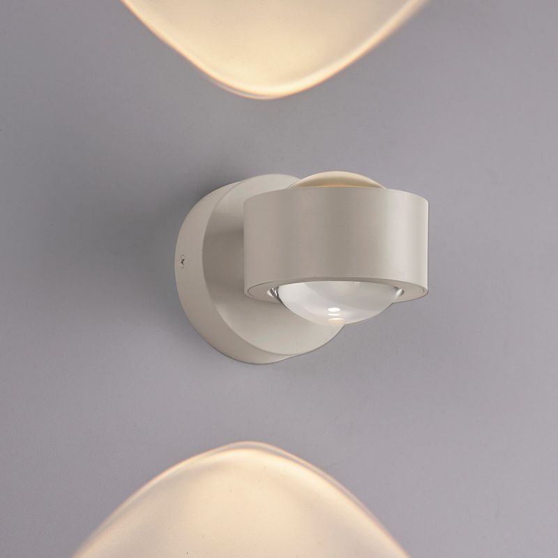Schöner Wohnen Wandleuchte Chia LED Wandlampe warmweiß 3000K sandfarben 93x125mm - 4043689016791