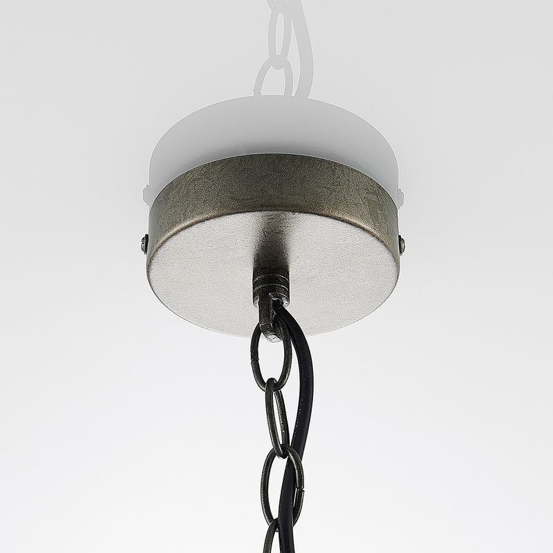 Lindby Hängeleuchte Holgar LED Pendelleuchte Lampe dimmbar grün Ø45cm Holz - 4251096571226