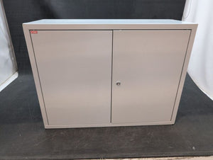 C-Ware Stier Wandschrank Aufbewahrung grau platzsparend abschließbare Tür 60x80x30cm
