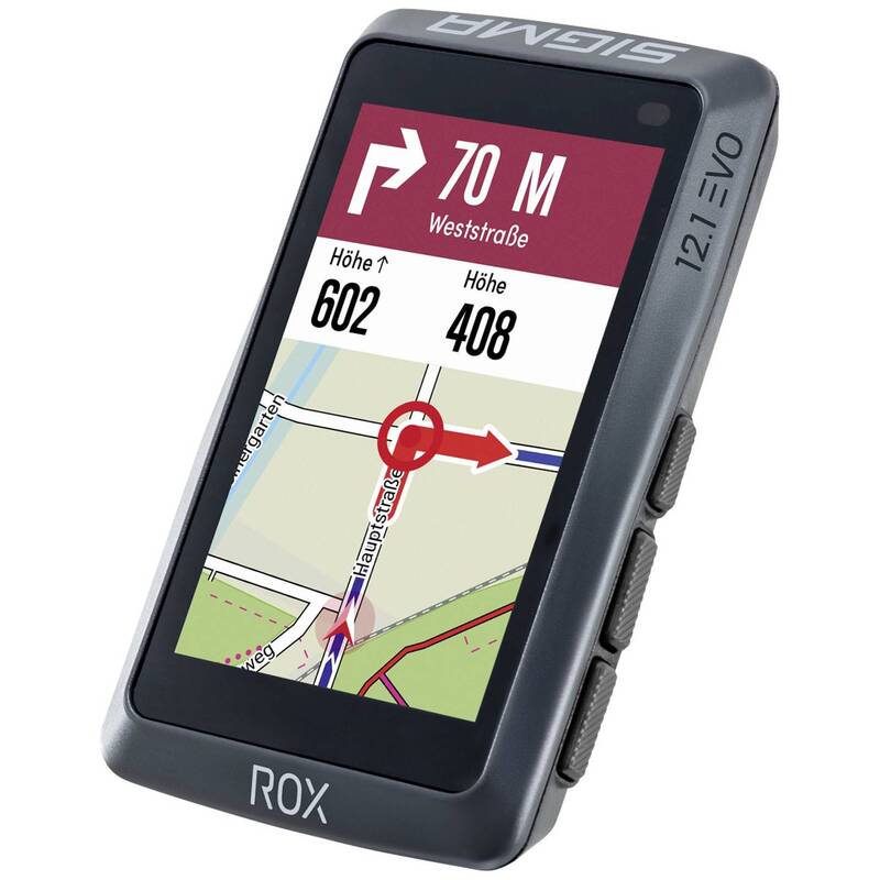 Sigma Fahrrad-Navi ROX 12.1 EVO Bluetooth GPS GLONASS Europa 3 Zoll grau 110g - 4016224010400
