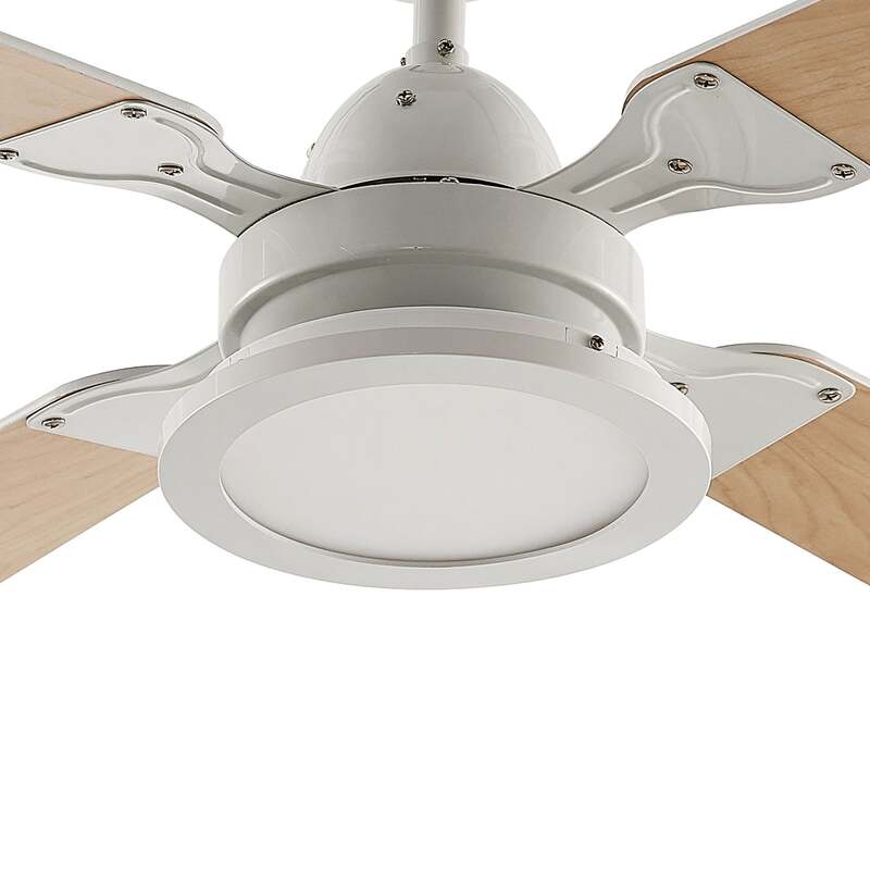 Lindby LED-Deckenventilator Tedric weiß leise Ø 133 cm für 5,4 m² - 4251911788495