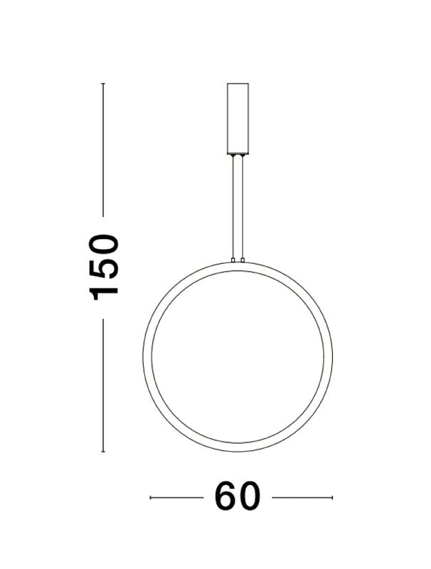 Nova Luce Pendelleuchte Hängeleuchte CHANGE LED Messing Warmweiß dimmbar 60 cm - 5212017437303