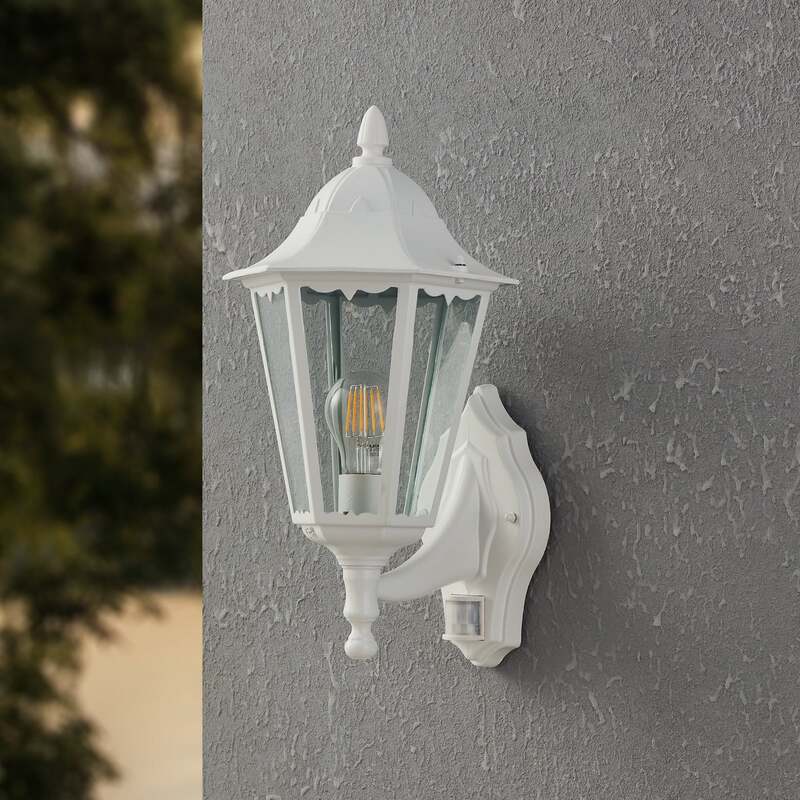 Eglo Außenlampe Gartenleuchte Navedo LED Wandleuchte mit Sensor weiß 42cm - 9002759934477