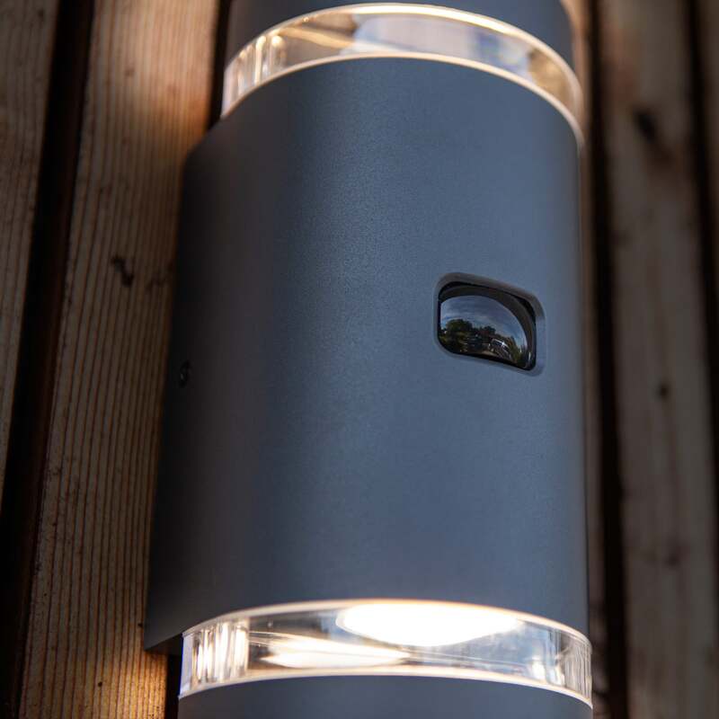 Lutec Außenlampe Gartenleuchte FOCUS ROUND LED Wandleuchte dimmbar dunkelgrau - 6939412014968