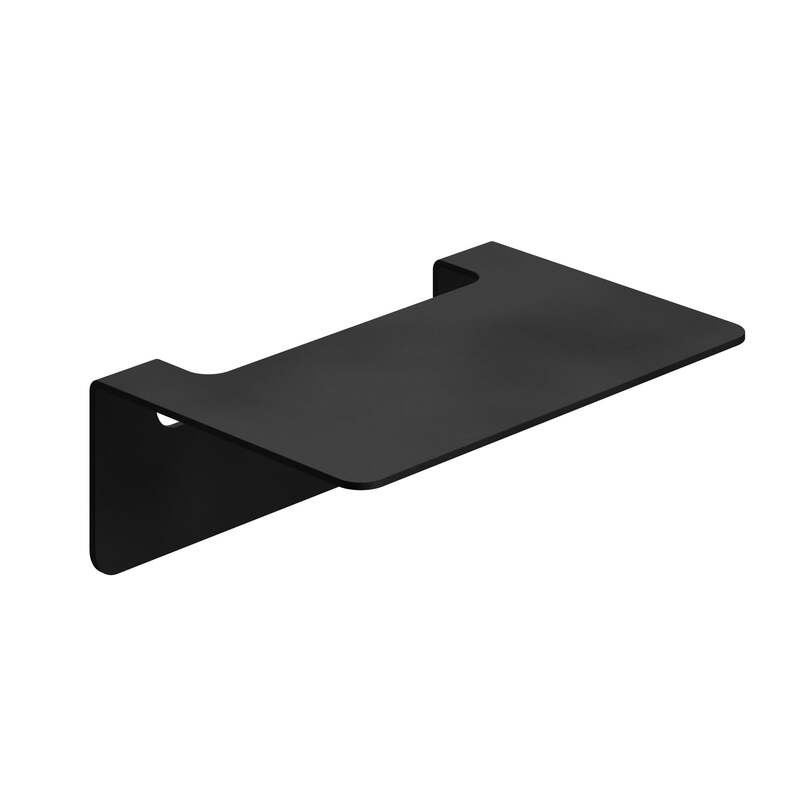 Weissenstein Badablage Ablage Regal Schwarz Edelstahl ohne Bohren Wandmontage - 4260470461916