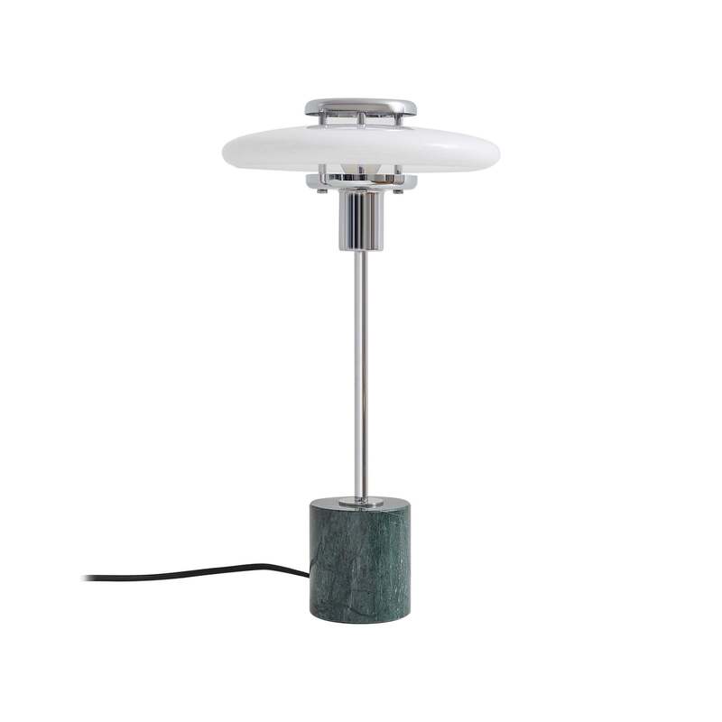 Lindby Tischlampe Branford Tischleuchte Retro Lampe weiß grün Opalglas/Marmor - 4255830903359