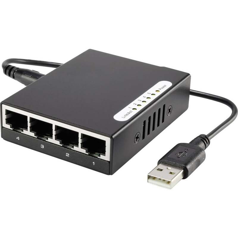Renkforce Netzwerk Switch RJ45 1483811 5 Port 100 MBit/s Netzwerk-Router-Gerät - 4016139091174