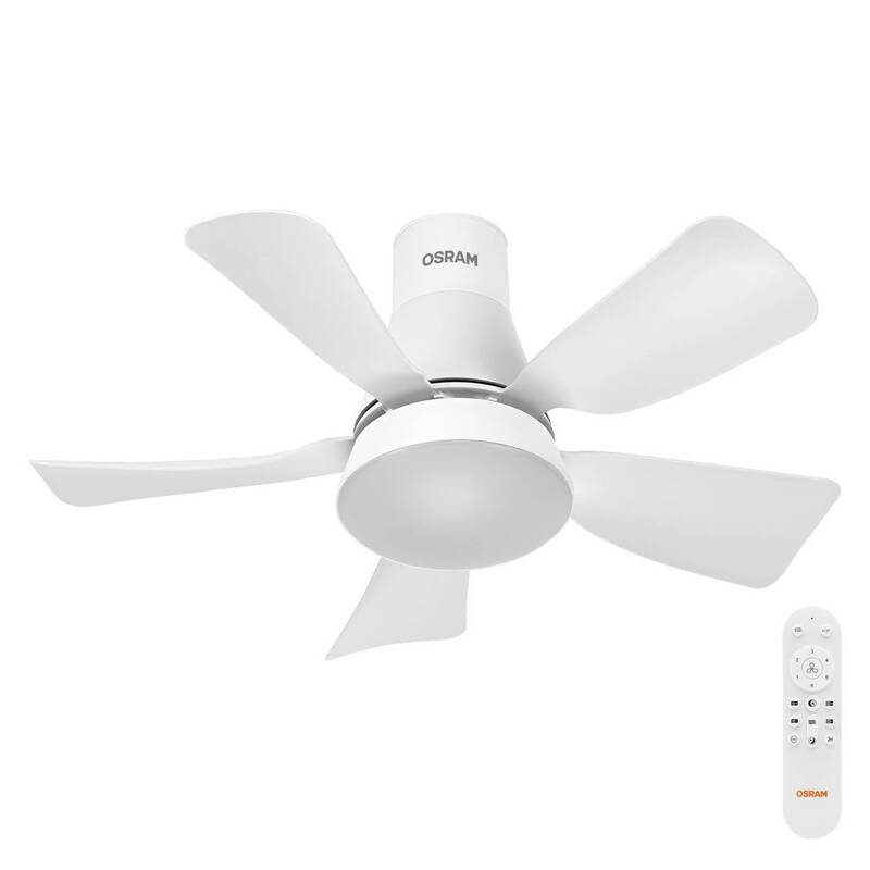 OSRAM Deckenventilator Leste 445mm LED Ventilator dimmbar Fernbedienung weiß - 4058075857735