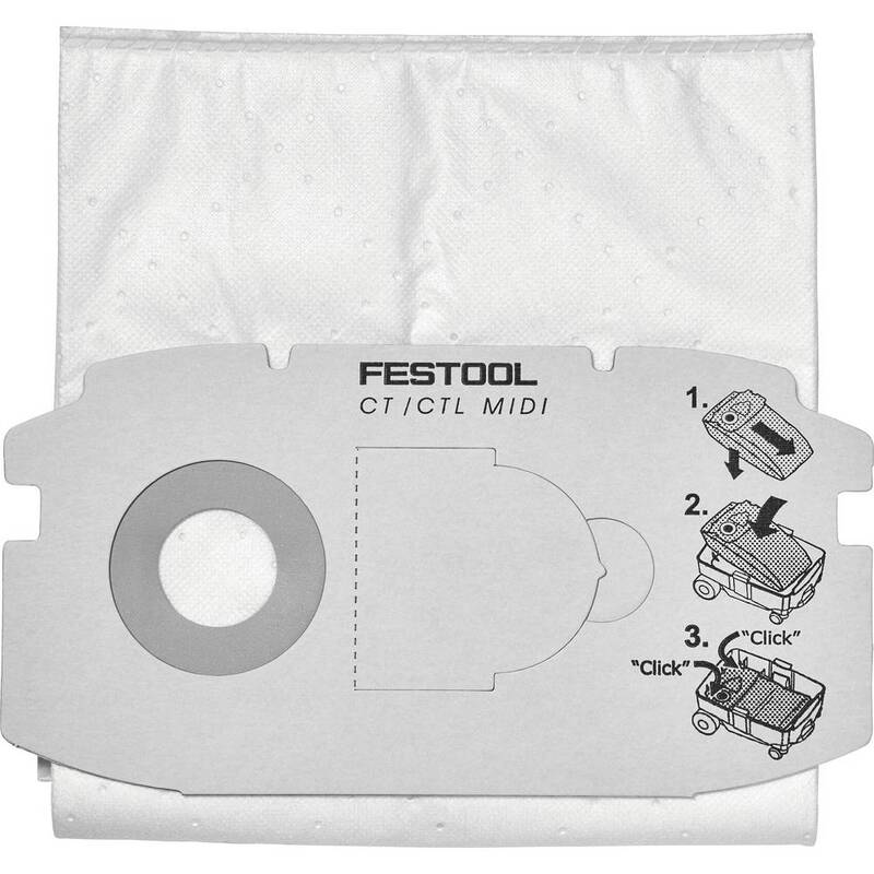 Festool Filtersack 498411 Vliesfiltersack SC FIS-CT MIDI 5 Stück Selfclean - 4014549164266