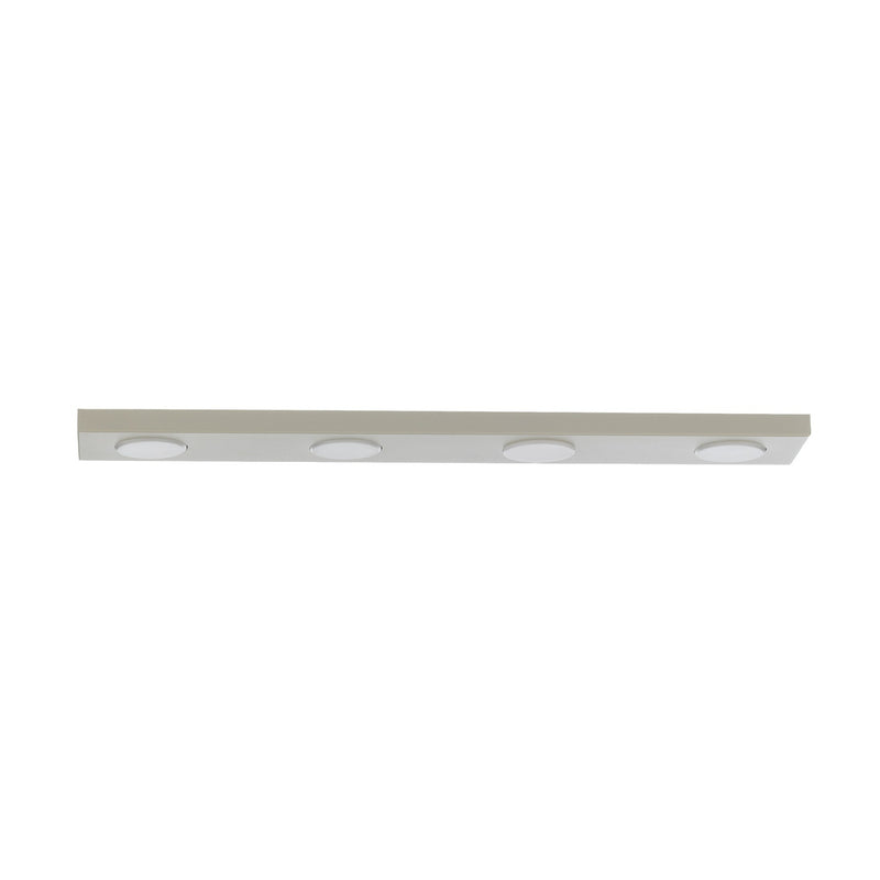 Deckenlampe Hero grau-beige LED Lampe Leuchte dimmbar 4-flammig 75x12cm Metall - 0000010049350