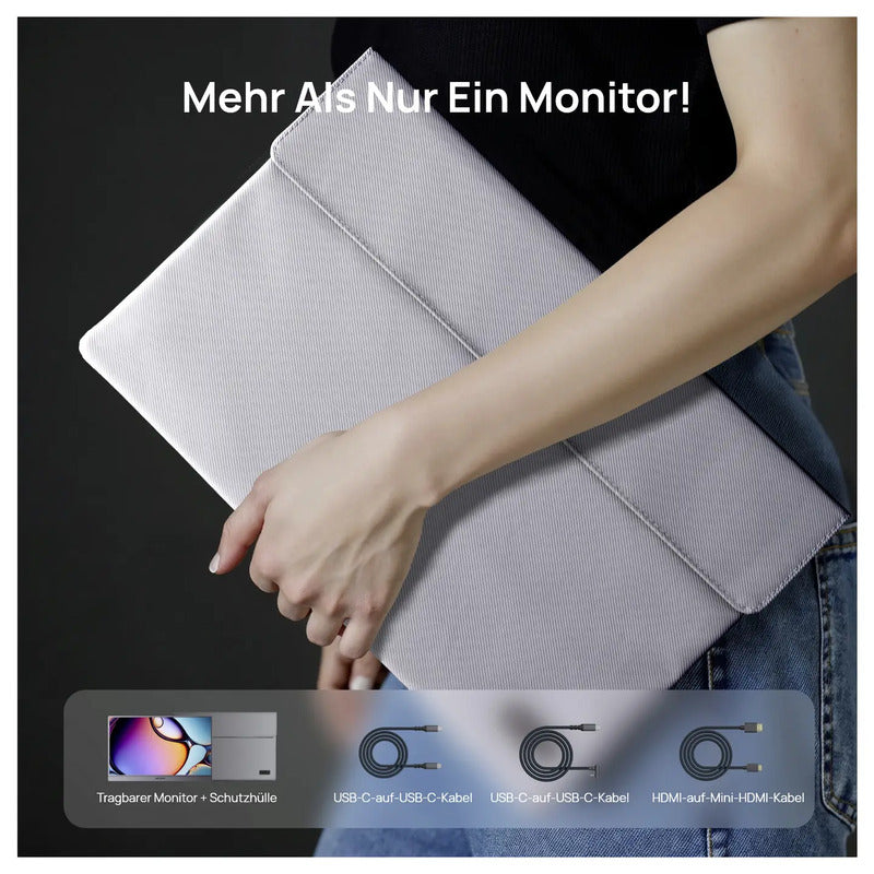 Arzopa Portabler Monitor Bildschirm 16,1 Zoll QHD 2560x1440 HDMI USB-C schwarz - 6975114120248