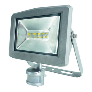 B-Ware as-Schwabe LED-Strahler Slimline CHIP 50W Bewegungsmelder neutralweiß 120° 4000K