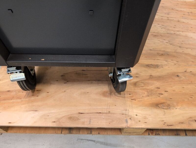 STIER Werkstattwagen Premium Edelstahl-Arbeitsfläche 7 Schubladen schwarz 500kg - 4251709625766