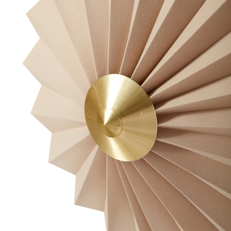 Hübsch Wandleuchte Pliss LED Wandlampe Leuchte dimmbar beige 48cm Ø 250cm Kabel - 5712772112786