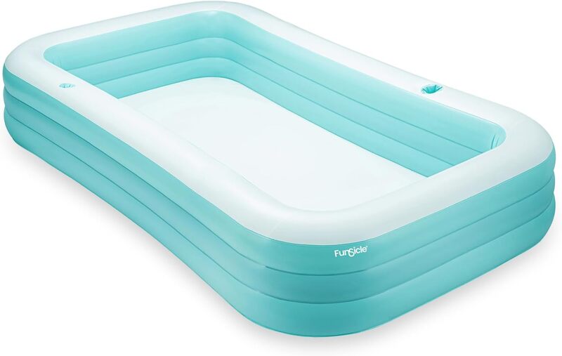 Funsicle 3.0 m Serenity Blue Pool rechteckig aufblasbar für Erwachsene 600 Ga... - 4894906032656