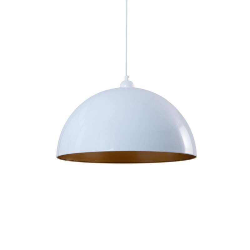 ROYALTECH Hängeleuchte Pendelleuchte Lipeo weiß gold Metall E27 LED Ø 50 cm - 8682835454634