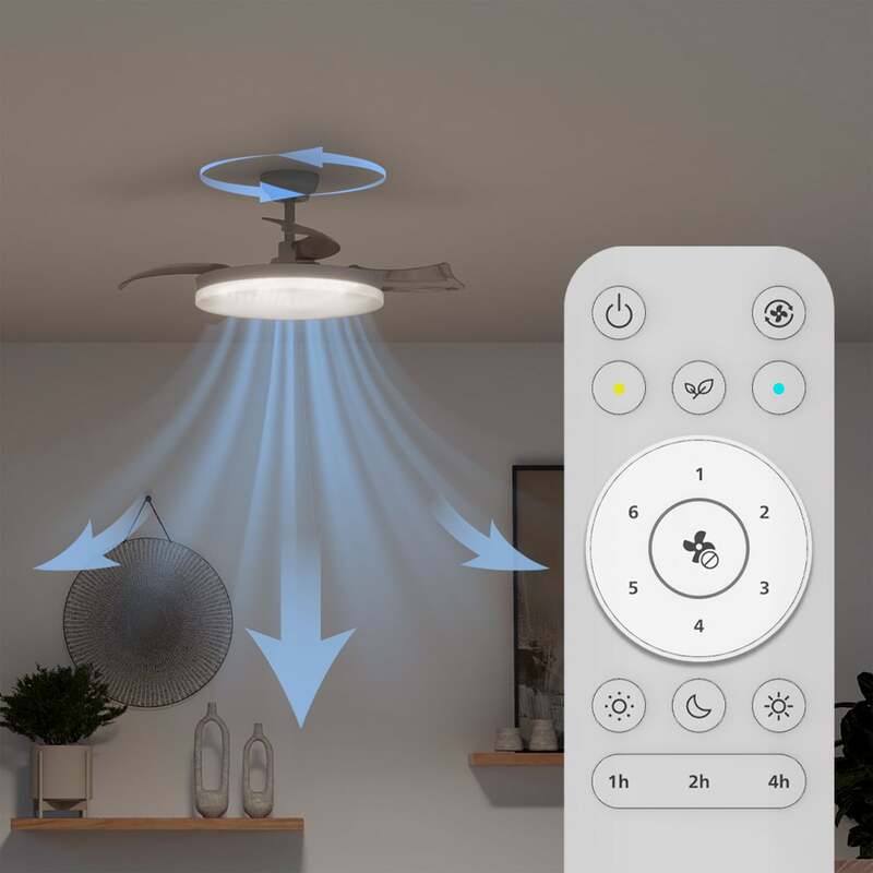 Philips Deckenventilator Solr LED Lampe dimmbar CCT leise weiß 106cm 4500Lumen - 10057401