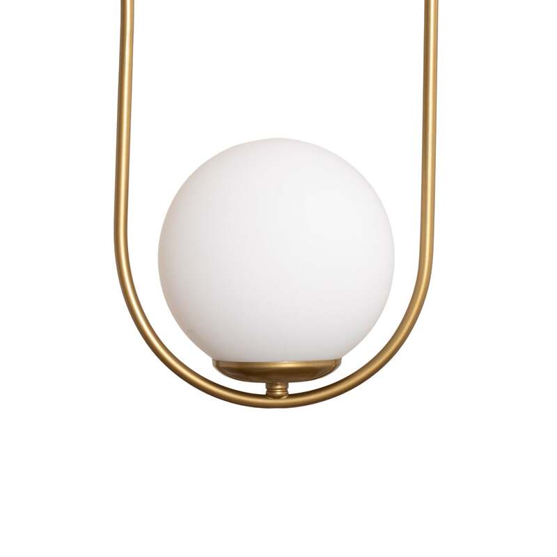 Hängeleuchte Mudoni gold/weiß E27 dimmbar Designer Lampe Pendelleuchte 53cm - 8684283471829