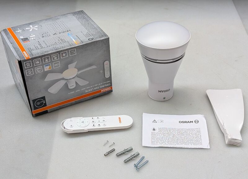 OSRAM Deckenventilator Leste 445mm LED Ventilator dimmbar Fernbedienung weiß - 4058075857735