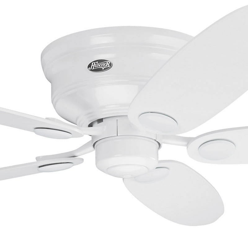 Hunter Ventilator Low Profile III weiß ahorn Deckenventilator 132cm bis 25m² - 0049694243775