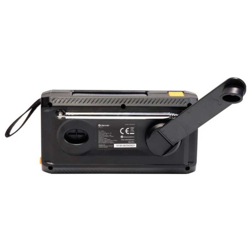 Denver Radio Empfänger Akku Radio Schwarz DAB Plus UKW Powerbank Bluetooth - 5706751088483