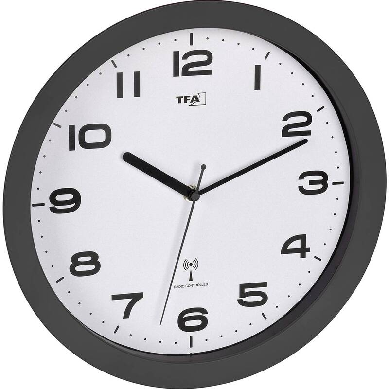 TFA Funkwanduhr Uhr Analoge Funkuhr Kunststoff Zifferblatt 32 cm Anthrazit - 4009816044266