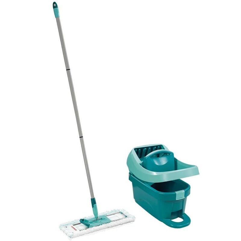 Leifheit Bodenwischer Mopp mit Pressaufsatz Handtuchwischer Reinigungstuch 80cm - 4006501550965