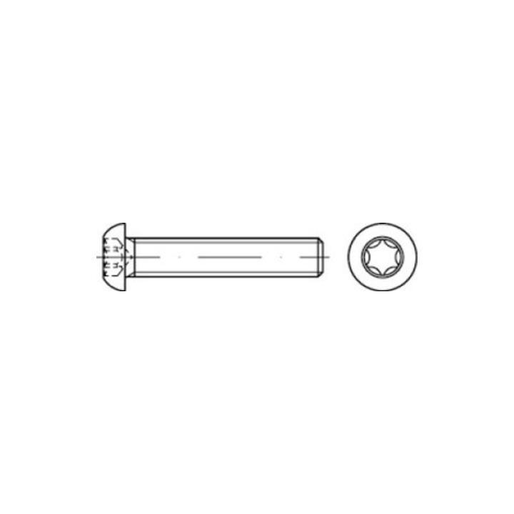 ISO 7380-1 Flachkopfschraube ISR Schrauben M5x30 T25 Edelstahl A2 Vollgewinde - 4051427036925
