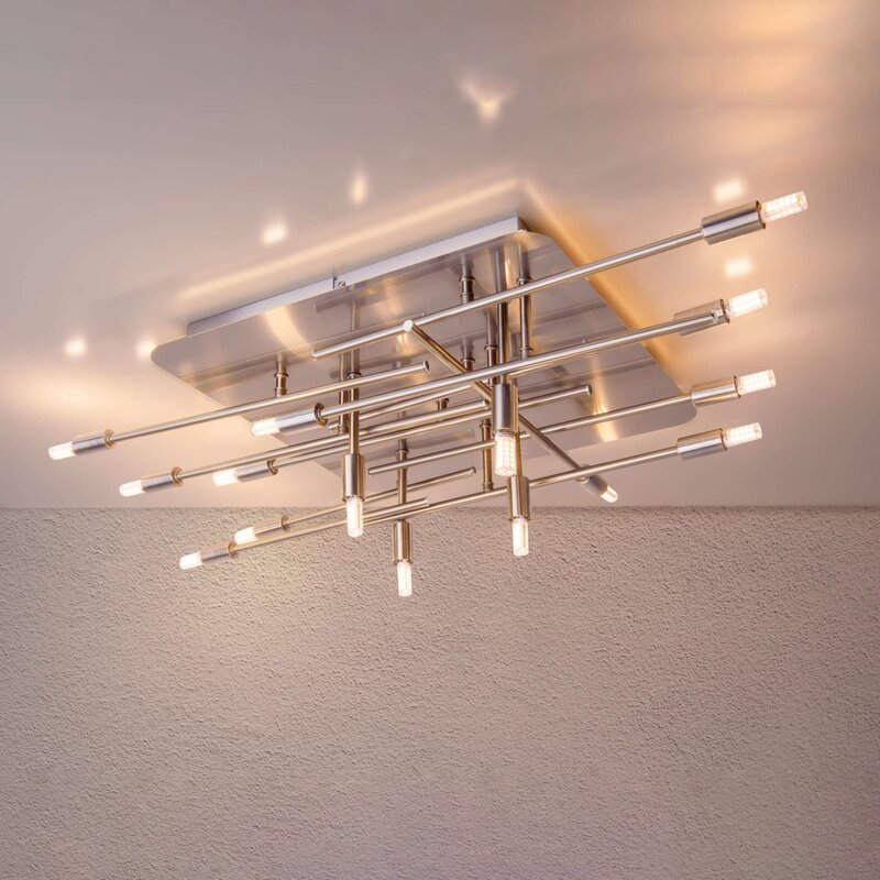 Näve Deckenleuchte Lampe Ancona Stahl Leuchte Beleuchtung 14 flammig - 4003222887110