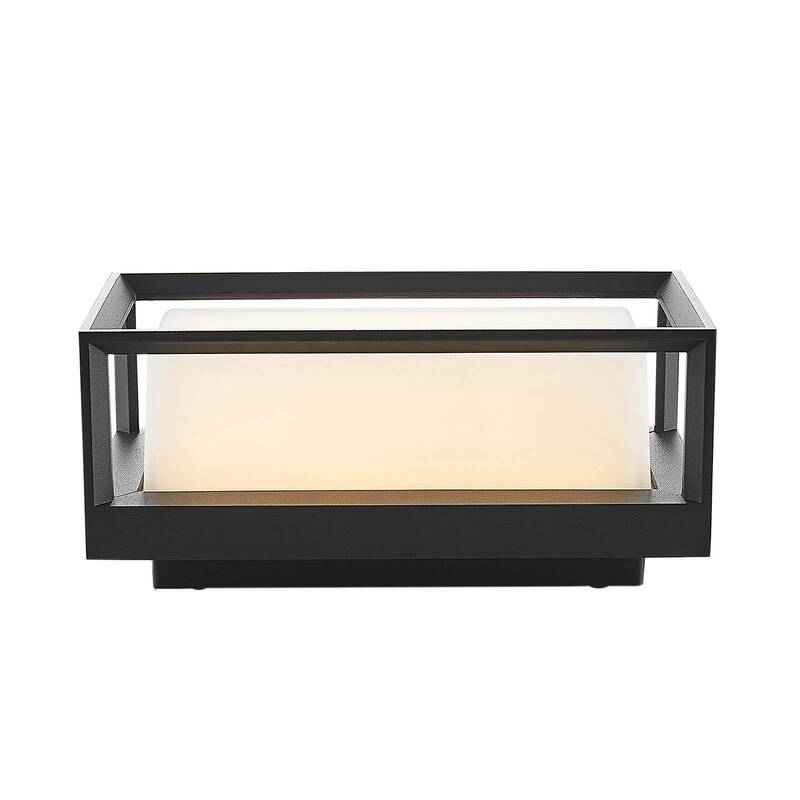Lucande Wandleuchte Außenleuchte LED Lampe Wandlampe dunkelgrau Glas IP65 - 4251096569384