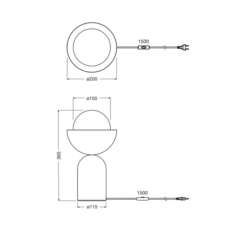OSRAM Tischleuchte Leuchte Decor Bowl grün gelb Stahl E14 Tischlampe Beleuchtung - 4058075847040