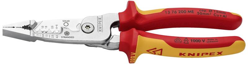 Knipex ME Multifunktionszange 200 mm Multifunktions-Elektrikerzange verchromt - 4003773088943