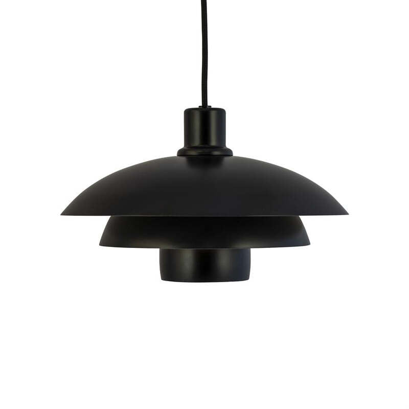 Dyberg Larsen Hängelampe Pendelleuchte Morph Schwarz Metall Ø 30 cm E27 Lampe - 5704709082330