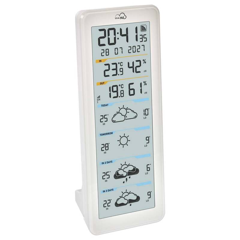 TFA.me Wetterstation Funkstation WLAN Basisstation Thermo-Hygro-Sender Weiß - 4009816043641