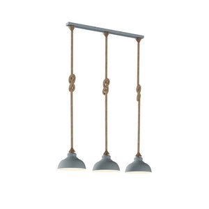 B-Ware Lindby Hängeleuchte Chaby 3-flammig LED Pendelleuchte dimmbar hellgrau 111cm