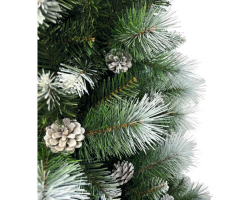 Lafiora Weihnachtsbaum Künstlicher Baum Montana mit Schnee Ø99cm H210cm grün LED - 4306516369249