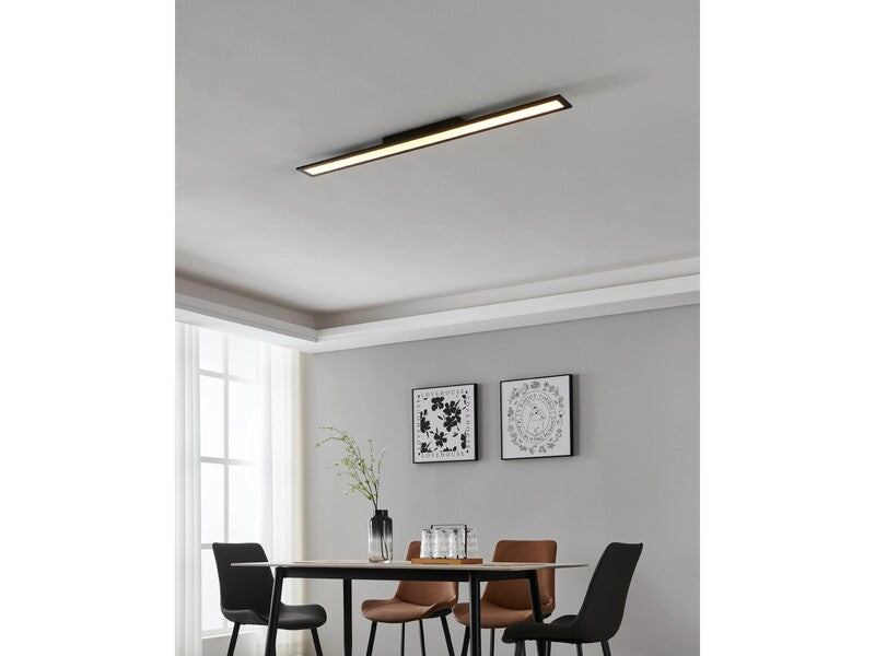 EGLO Connect Salobrena-Z LED Ceiling Lamp, 120x10cm, Black - 9008606225552