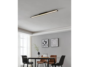 B-Ware EGLO Connect Salobrena-Z LED Ceiling Lamp, 120x10cm, Black