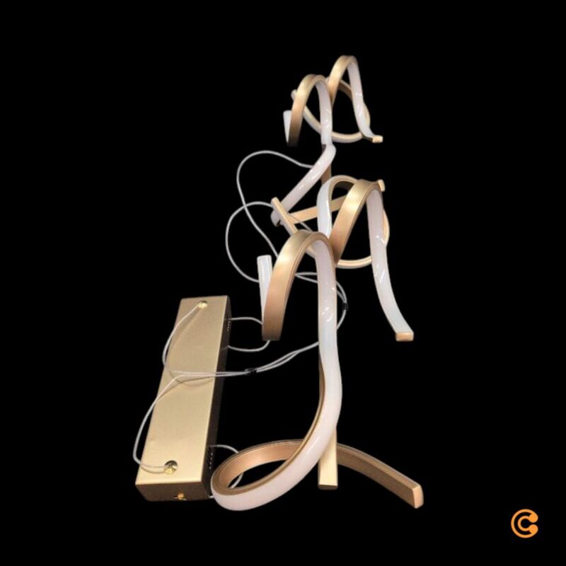 JUST LIGHT Pendelleuchte Hängeleuchte LED Curls Messing Metall dimmbar 99 cm988 - 4043689959890
