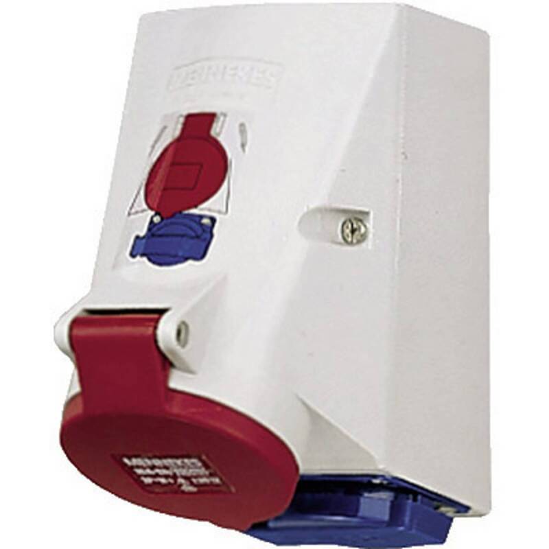MENNEKES CEE Wandsteckdose 16A 5polig 400V IP44 Schraubenlose Klemme 1 Stück - 4015394212225