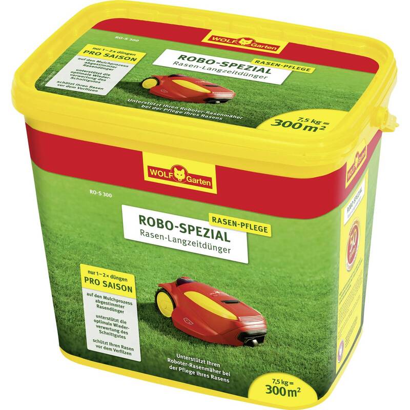 WOLF-Garten Rasendünger Dünger Mähroboter RO-S 300 Rasen 7,5 kg 2 STÜCK - 4009269389556