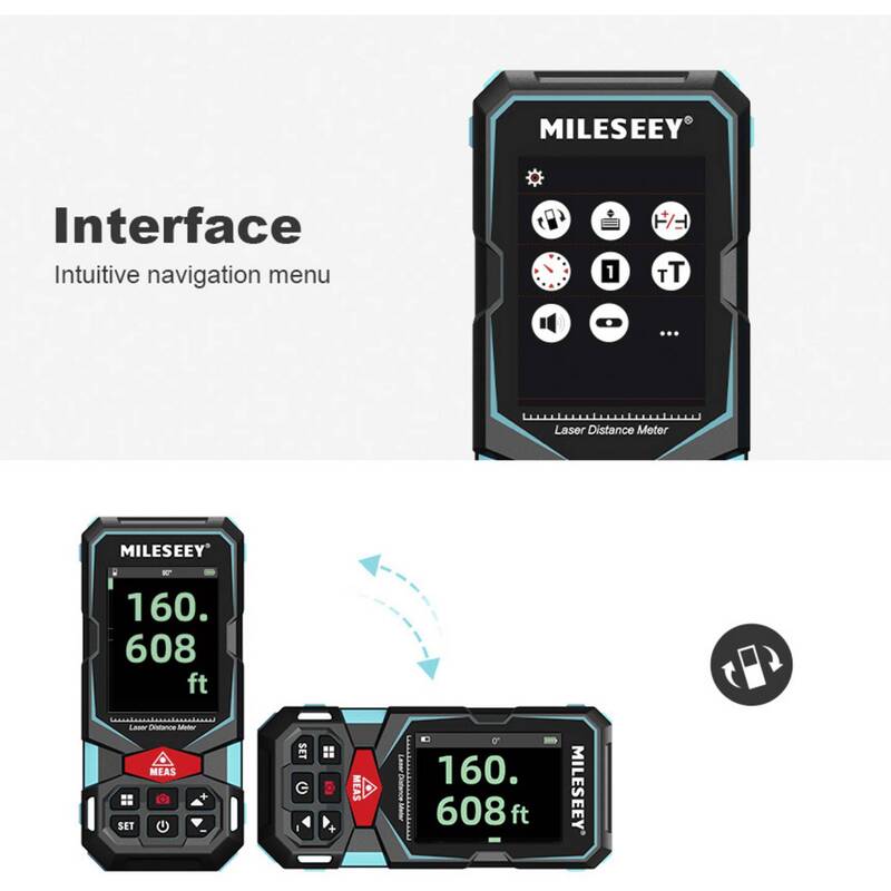 MILESEEY Laser-Entfernungsmesser S20 100m Messgerät IP65 präzise Handgerät 140g - 4064161331478