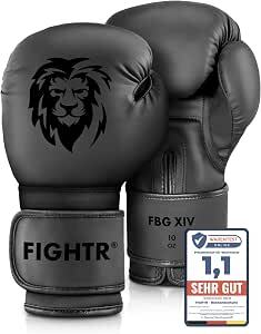 FIGHTR Boxhandschuhe Stabilität Schlagkraft 14oz für Boxen MMA Kickboxen schwarz - 4270001944337