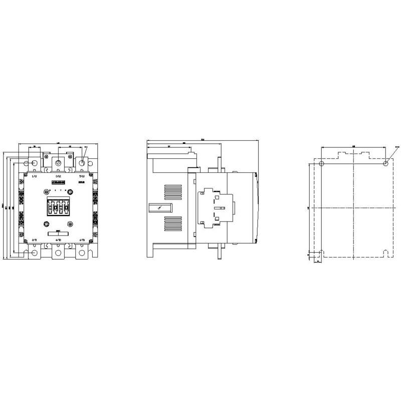 Siemens 3RT1076-6AV36 Schütz 3 Schließer 1000 V/AC Anschlussschiene Schütz IP00 - 4011209508583